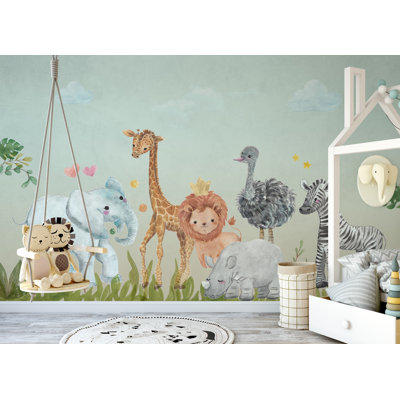 Safari Animals Wall Mural Kids Wallpaper