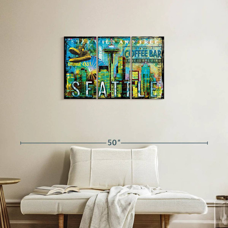 R camion Seattle Stay Wild And Free Grunge, H 20 po x l 33 po