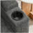Single sofa recliner with manually adjustable backrest, USB charging port on the armrest side, phone stand included, hidden armrest storage, and a matching storage ottoman-Gray-889056756