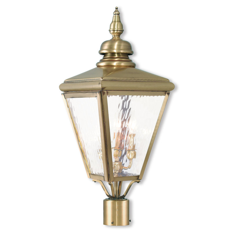 Tête de lanterne câblée à 1 lumière de 26,75 po Asila, Laiton antique