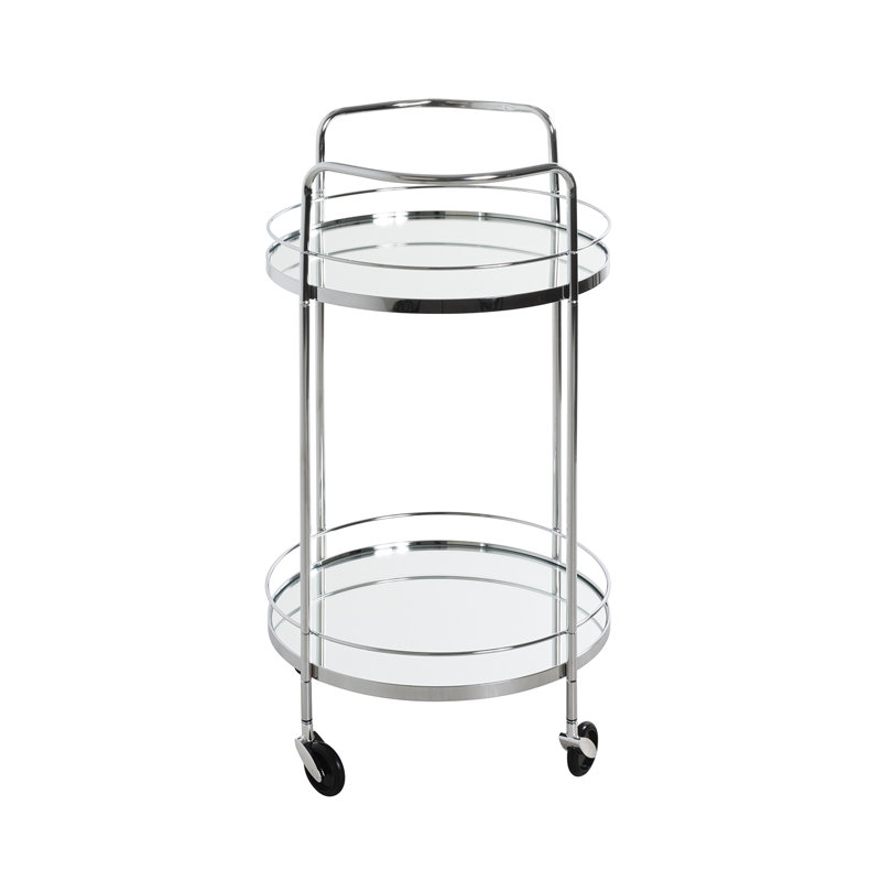 Brolin Metal Bar Cart, Chrome
