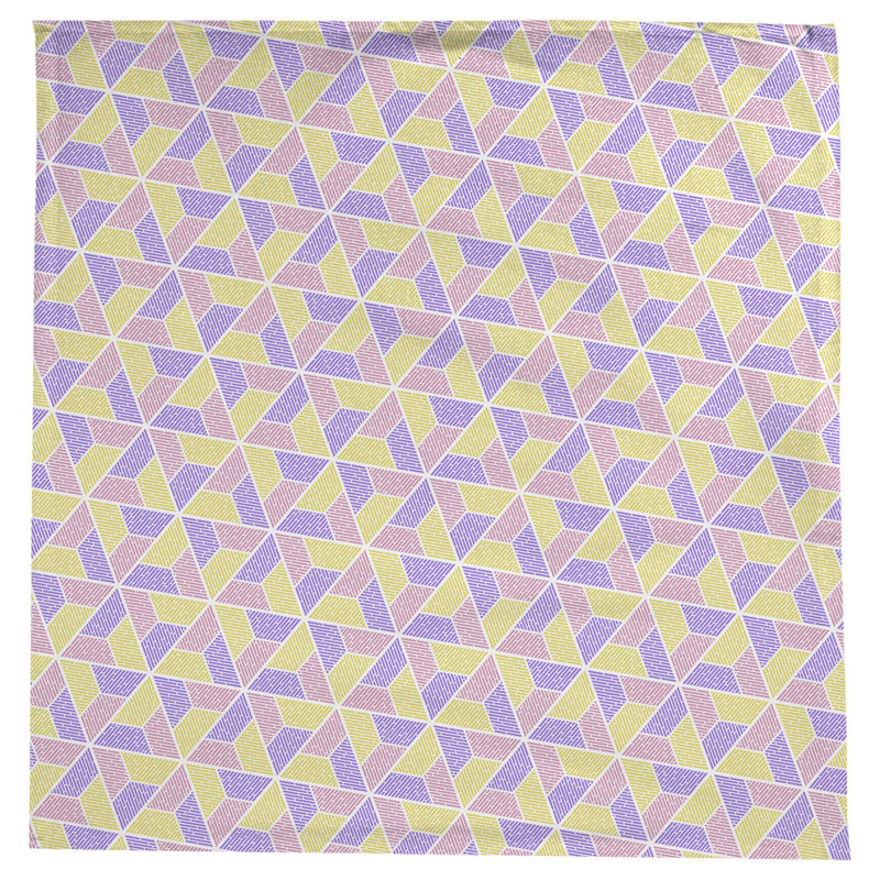Nappe trapézoïdale Leffel, Jaune/rose/mauve