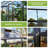 Polycarbonate Greenhouse Double Swing Doors 2 Vents 5.2FT Added Wall Height-98816411