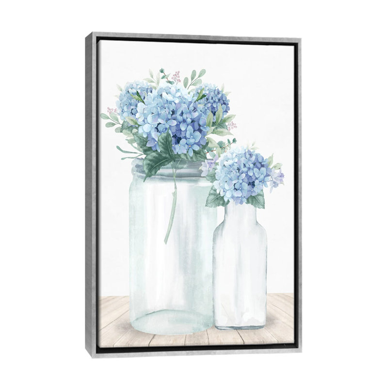 «Hydrangea Glass II», reproduction d'art sur toile encadrée, H 40 po x l 26 po, Reproduction encadrée sans passe-partout