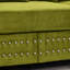 Salon en velours 5 places de style moderne avec accoudoirs carrés, structure en bois massif, housses de coussin amovibles et accoudoirs de rangement 2 + 3, décoration clous argentés, coussins à ressorts