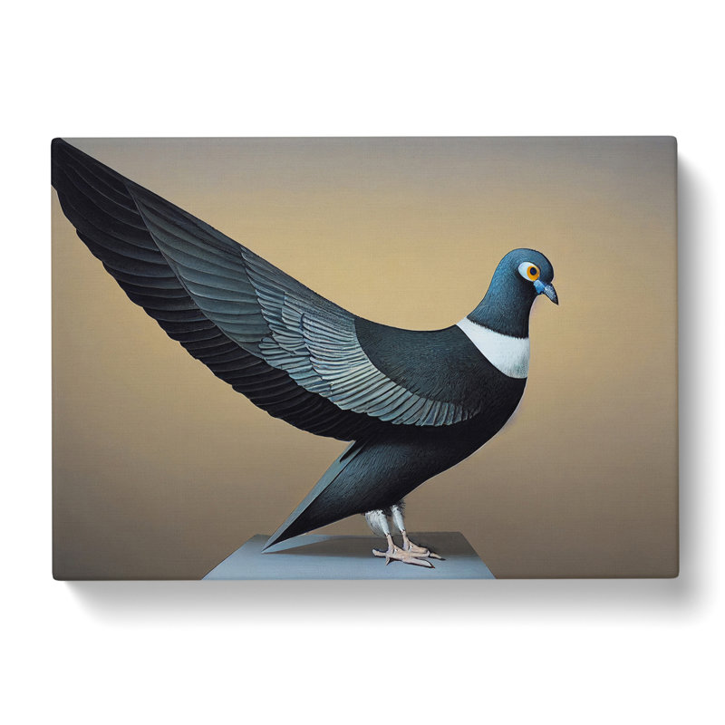 Exhilarating Pigeon Bird - Wrapped Canvas, 50cm H x 76cm W x 3cm D