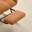 Ensemble fauteuil berçant à oreilles en tissu Teddy et repose-pieds, fauteuil à bascule d'allaitement avec poche de rangement latérale, mouvement de glissement fluide, base en bois massif sécurisée, fauteuil d'appoint confortable pour le salon-2014648241