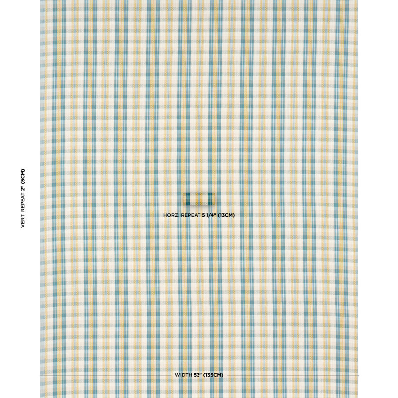 Tissu Fonda, Bleu sarcelle/citron