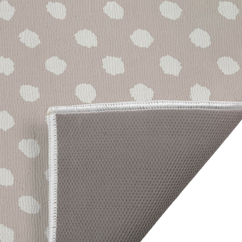 Paillasson Grunge Dot, L 17 po x L 24 po, Taupe