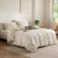 Ensemble de housse de couette en jacquard de coton et lin texturé-127356714
