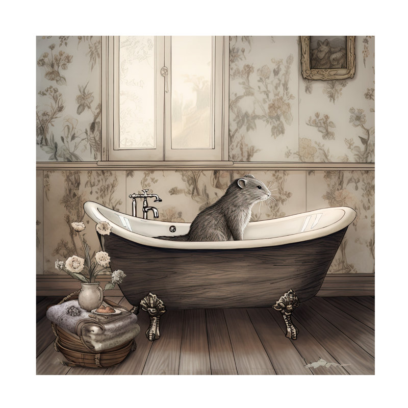 Art sur toile Sasha Bathtime 12, H 24 po x l 24 po