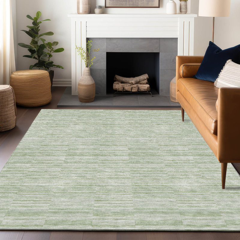 Tapis sauge de qualité supérieure Prisco, Rectangle 5' x 7'6"