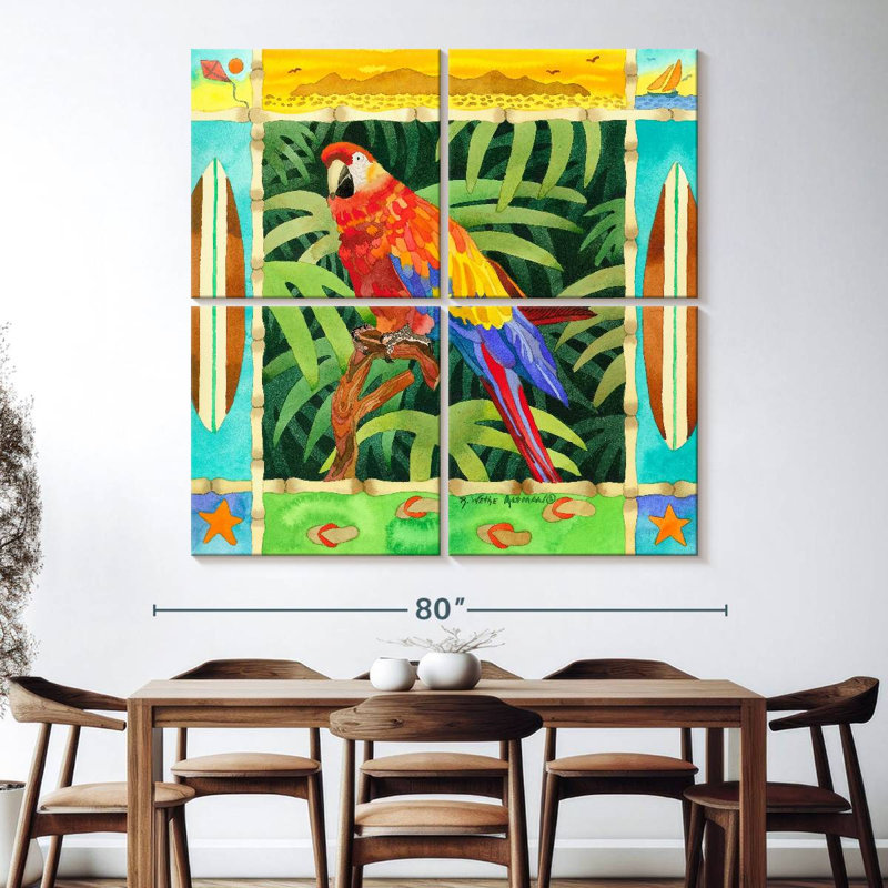 Brampt Surf Parrot, 74" H x 74" W