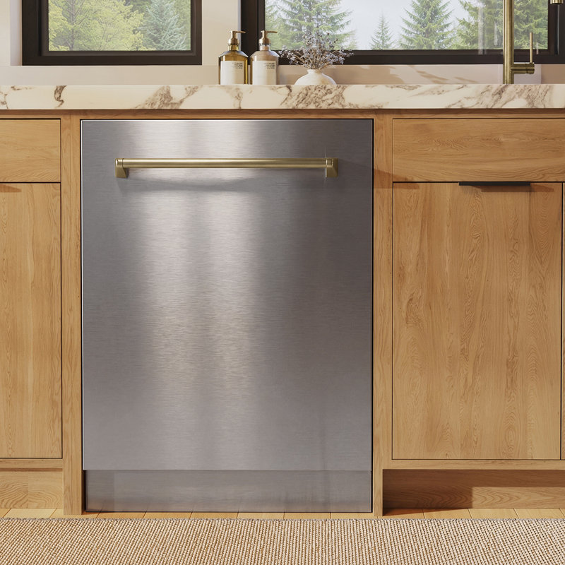 Zline Autograph Edition 24" 45 dBA Built-In Button Control Dishwasher, Bronze
