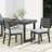 Armless Dining Chair Pair, Wood Frame And Cushions, Slat Paneled Back, Grey Color, 400lb Weight Limit Of 2 Chairs, & Back Design, Outdoor Seating, 400 Lbs