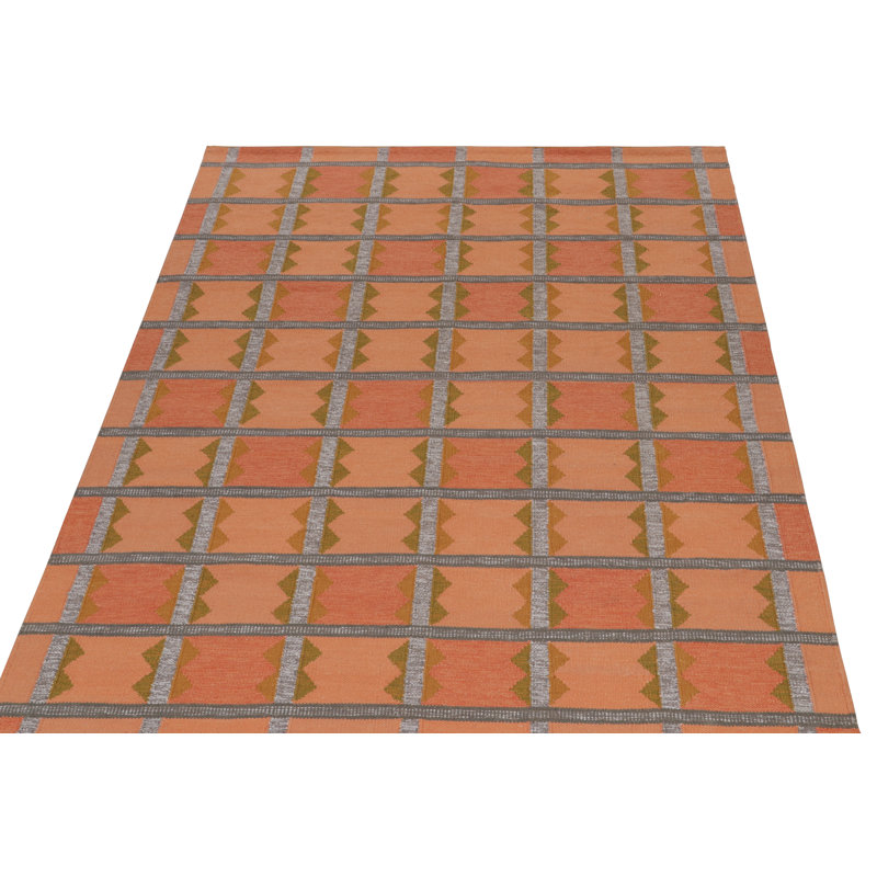 Scandinavian Wool Geometric Area Rug, Rectangle 10' x 14'