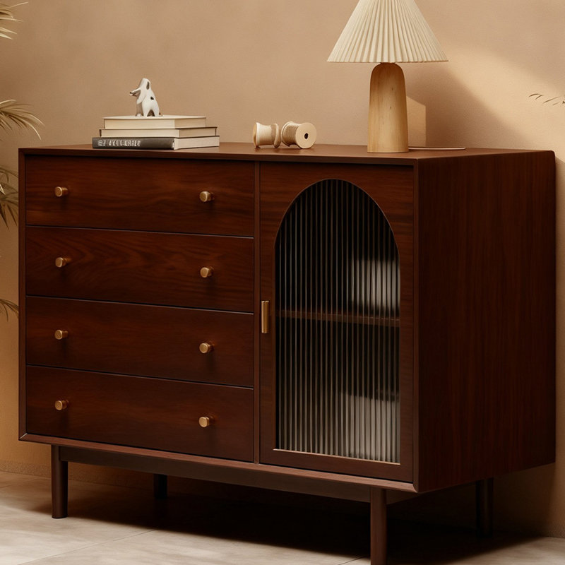 Buffet rétro de style français, H 35,4 po x l 47,2 po x P 15,7 po