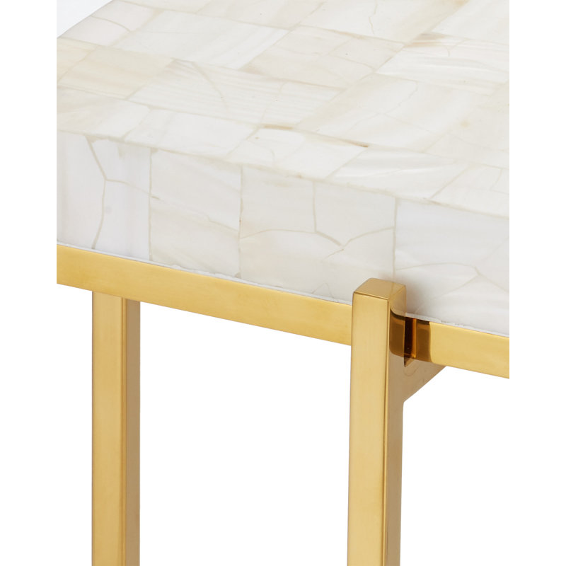 Casey End Table, White