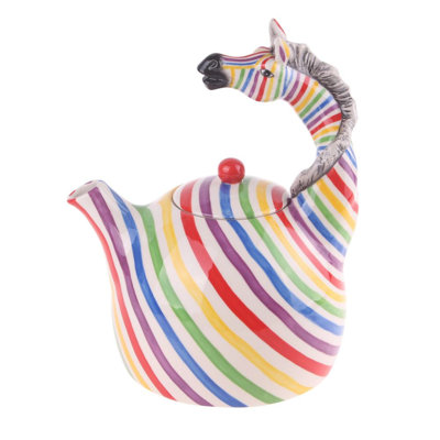 Théière couleur zèbre