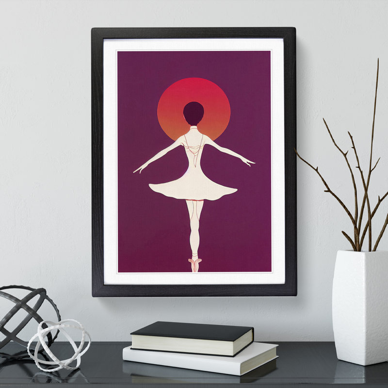 Solo Ballerina - Single Picture Frame Print, 64cm H x 46cm W x 2cm D, Black Framed