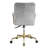 Stylish Swivel Office Chair In Vintage White With Foam Padding For Optimal Comfort Metal Frame And Adjustable Seat Height