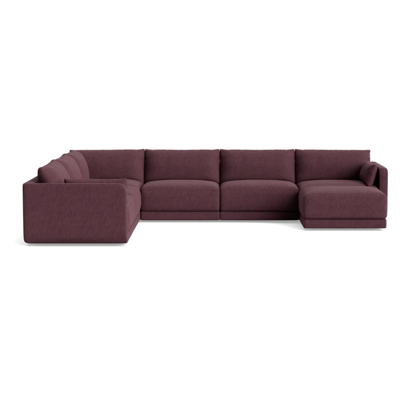 Eva Modular Sectional, Performance Weave - Aubergine