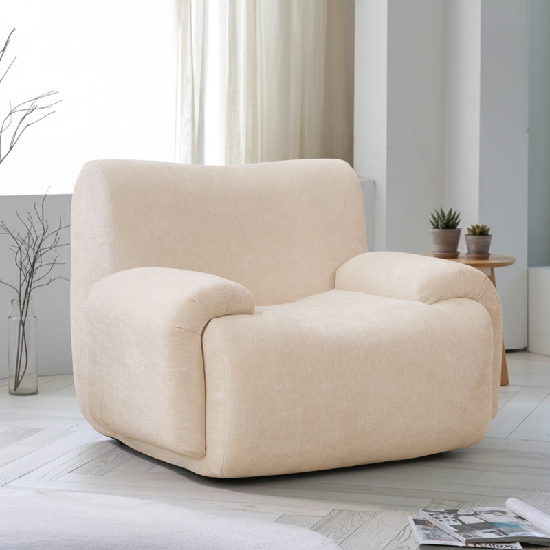 Ensemble de 2 chaises d'appoint rembourrées entièrement compressées, Beige