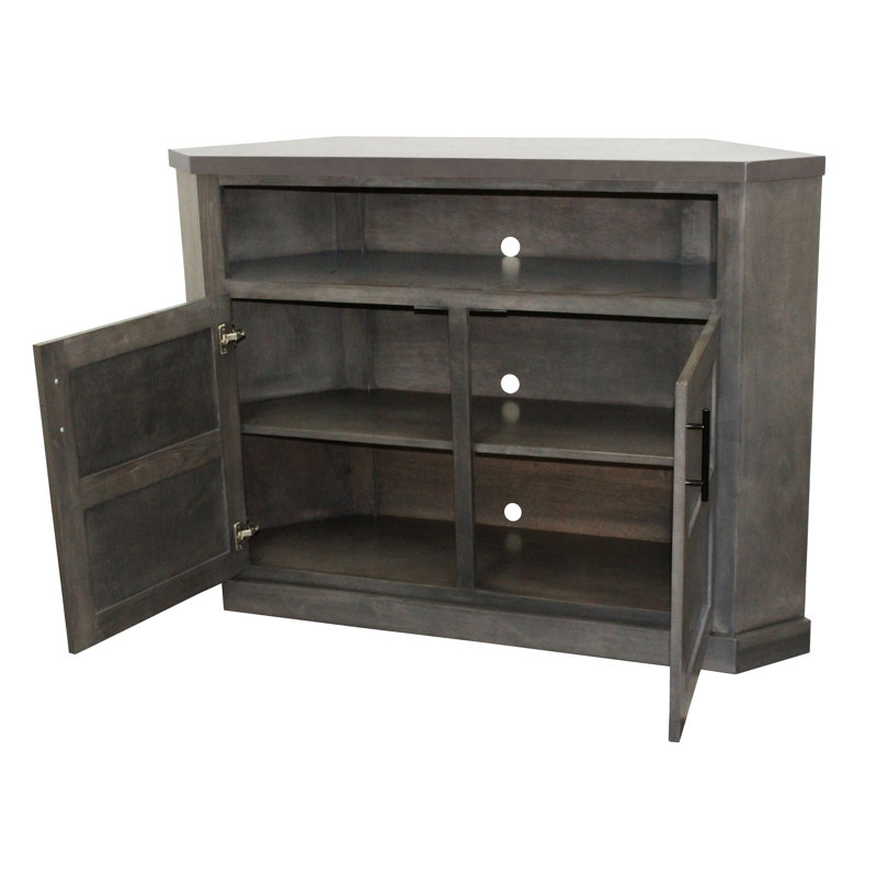 Meuble télé de coin Poplar Gala, H 40,5 po x L 50 po x l 17 po, Graystone