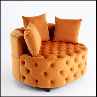 Mobilier, fauteuil d'appoint / fauteuil demi-tonneau classique pour salon / fauteuil de loisir moderne