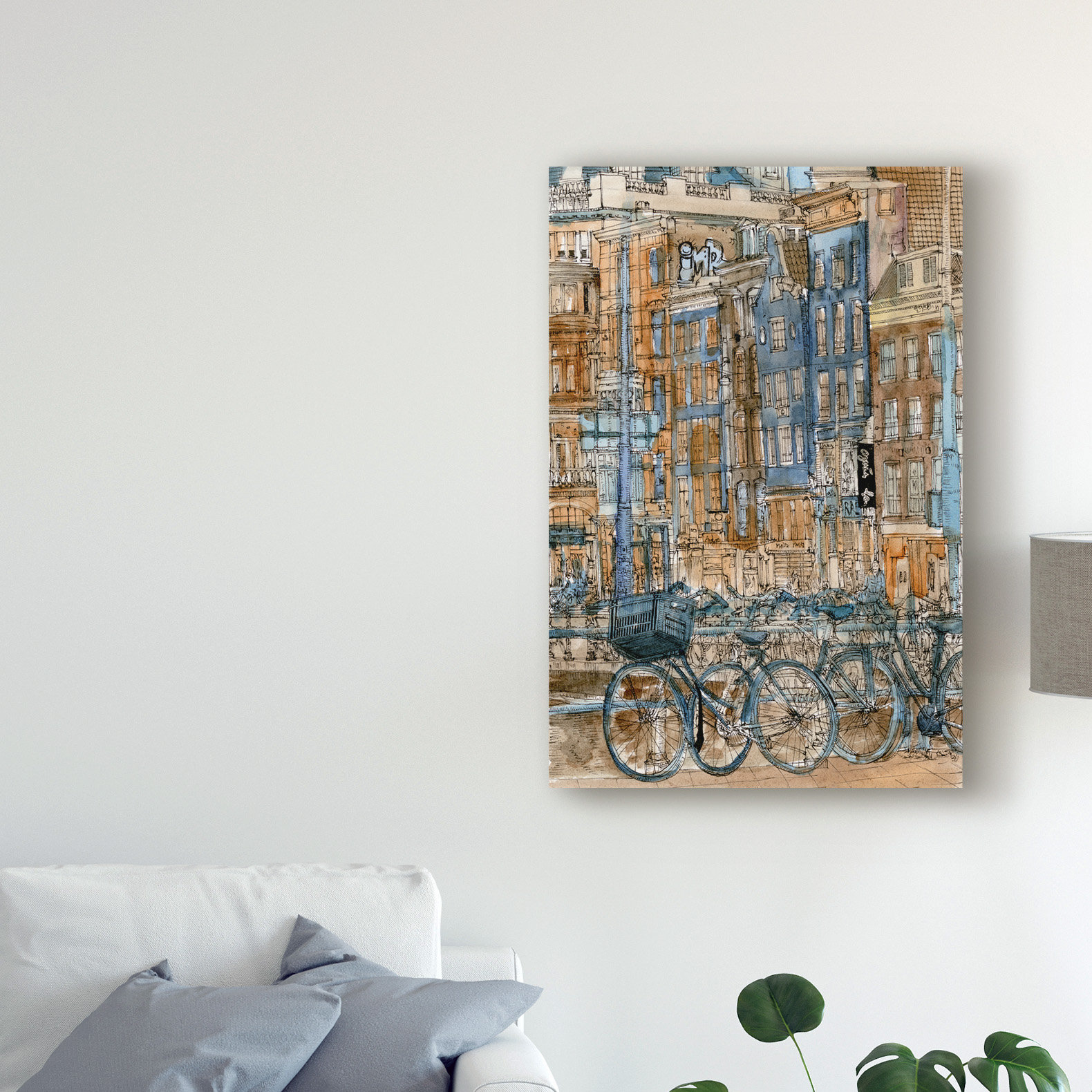 Charlton Home® 'City Scene I' Print on Wrapped Canvas | Wayfair