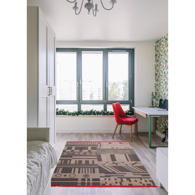 Huebner Grey, Grey Kilim 5'10" x 7'1"
