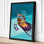 Amber and Turquoise Modern 1 Piece Wrapped Canvas Wall Art-1837394929-1837394943