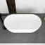 Baignoire autoportante blanche 59 po avec trop-plein et bonde escamotable 59 po pour salle de bain contemporaine