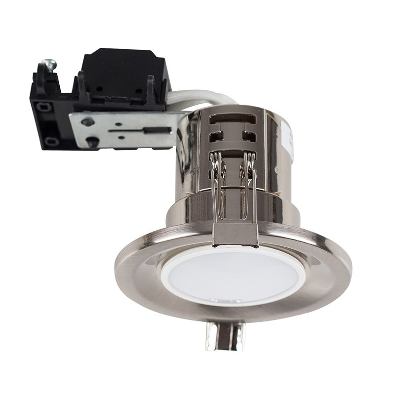 8cm Downlight and Recessed Lighting Kit, Brushed Chrome, No Bulb