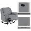 Fauteuil inclinable manuel pivotant Diny, pivotant, tissu en lin gris doux