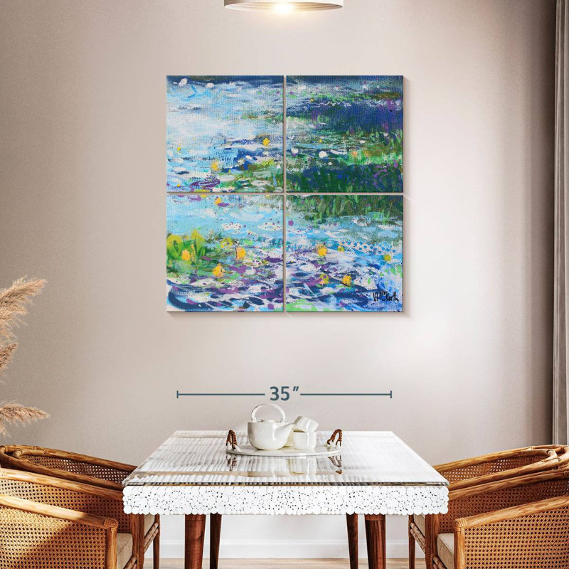 Monet Monet Monet Pointilliste, H 38 po x l 38 po