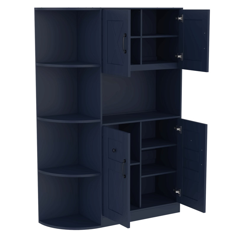 Armoire de vestibule multifonctionnelle de gauche à droite (peut être utilisée séparément) avec rangement et 4 crochets, armoire de rangement / arbre d'entrée 2 en 1 pour le salon, la cuisine et le couloir