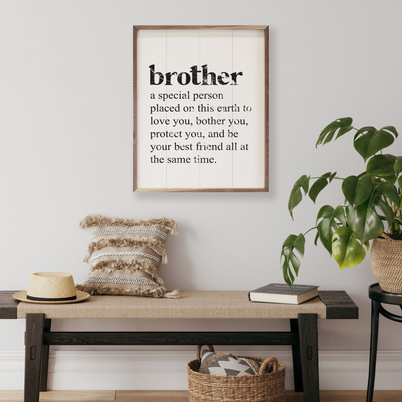 Brother - une personne spéciale - blanc, H 10 po x l 8 po x P 1 po
