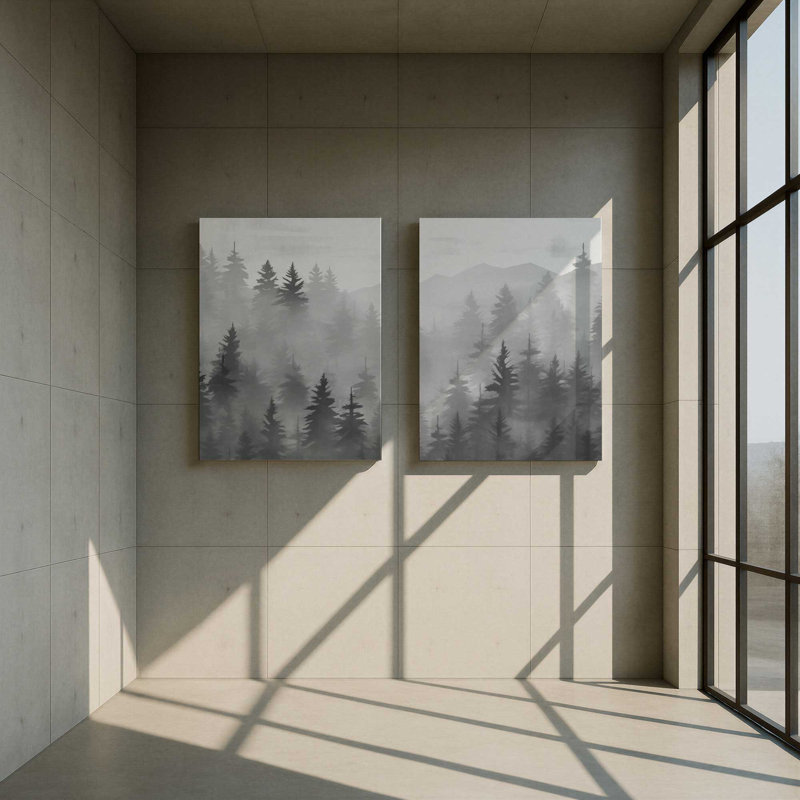 Smoky Pines Rolled Canvas, Wrapped Canvas, 4, 40" H x 60" W x 1.25" D