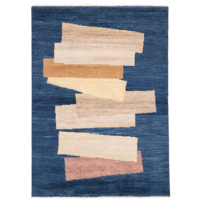 Peshawar Ziegler Blue Rug 5'0" x 6'9"