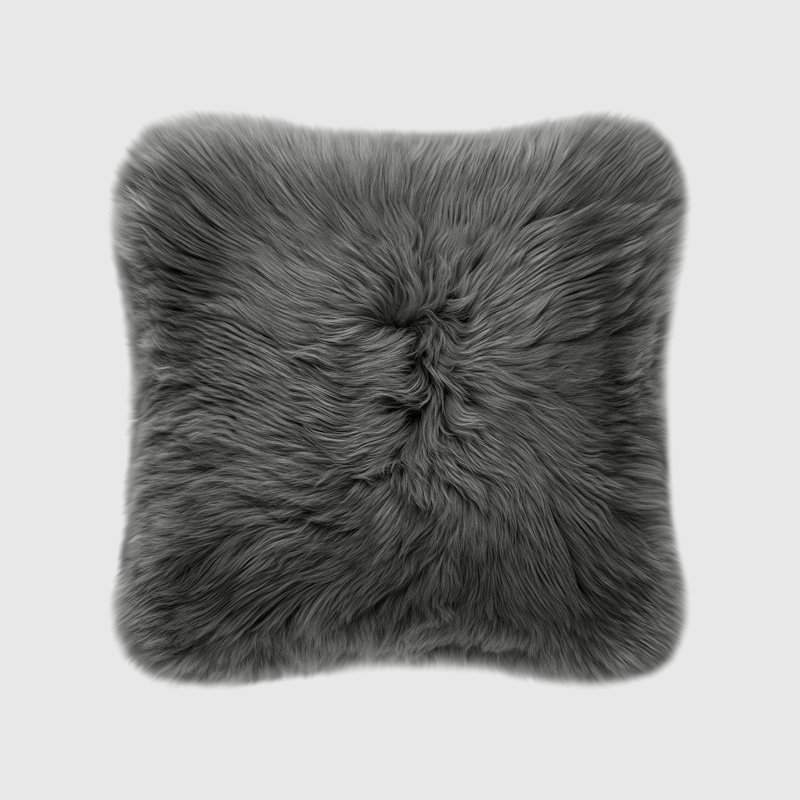 Housse et insert de coussin carré Fieldman, Gris granite