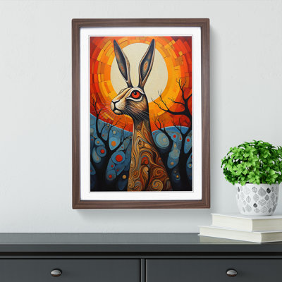 Hare Hard Edge Painting No.2 - Framed Print