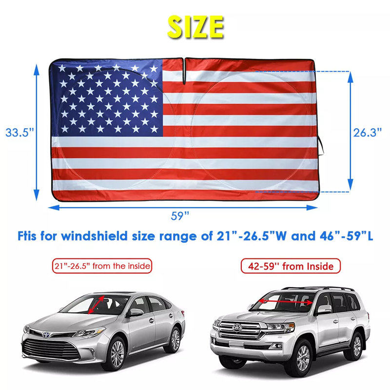 Car Front Window Windshield Sun Shade Foldable Shield Cover Visor UV-Block
