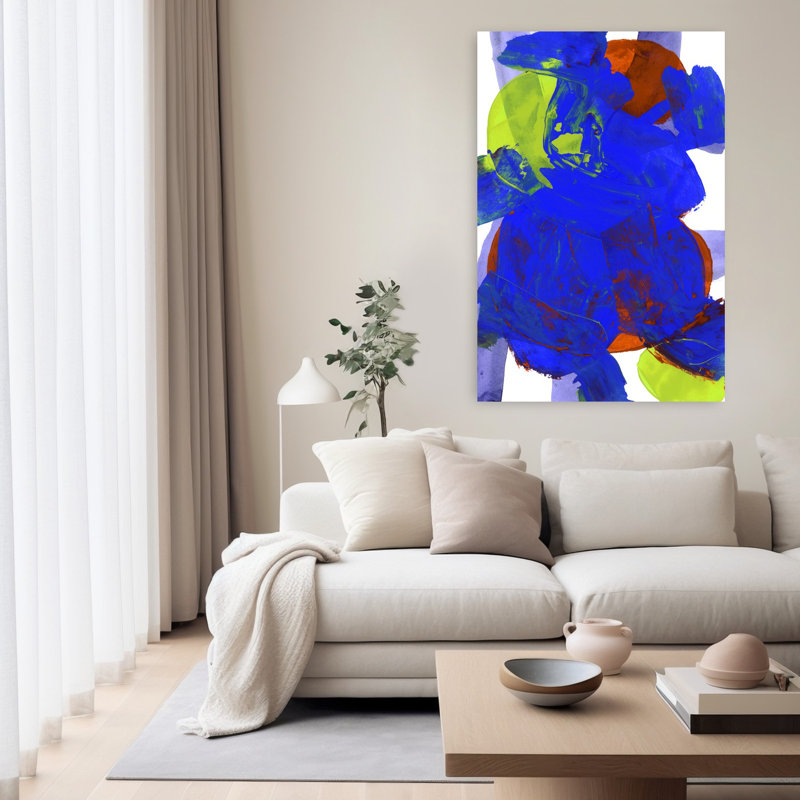 Art contemporain contemporain abstrait géométrique, H 60 po x l 40 po