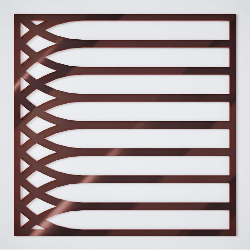Grand panneau mural en acrylique Cedar Park, grand, l 23 3/8 po x H 23 3/8 po x T 1/8 po, miroir or rose, Or rose