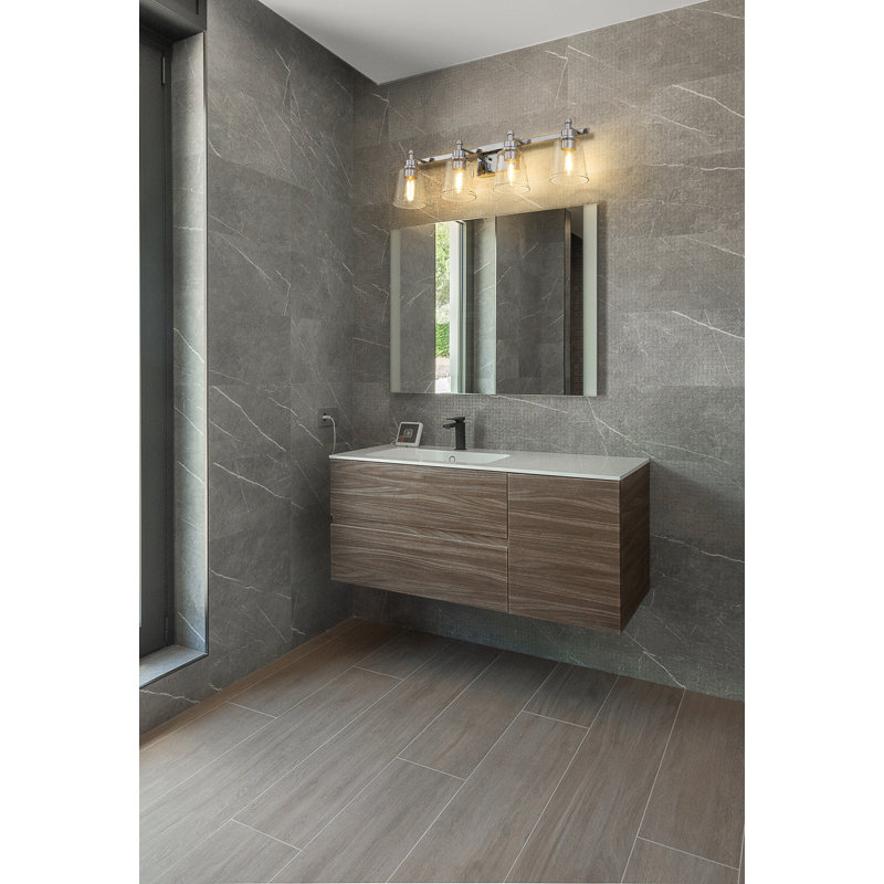 Éclairage de salle de bain à intensité variable 4 lumières Masham, Chrome