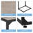 2-Pack Horizontal C-Shaped Side Table Gray