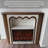 French retro electric fireplace mantel with simulated flames