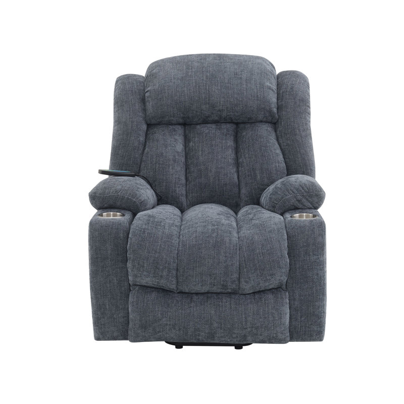 Chenille Power Motion Recliner With Lift, Heating & Massage Function