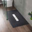 Base de douche à surface solide l 47,25 po x P 31,5 po, antidérapante, profil bas, incurvée, accessible en fauteuil roulant-87073651-87073652